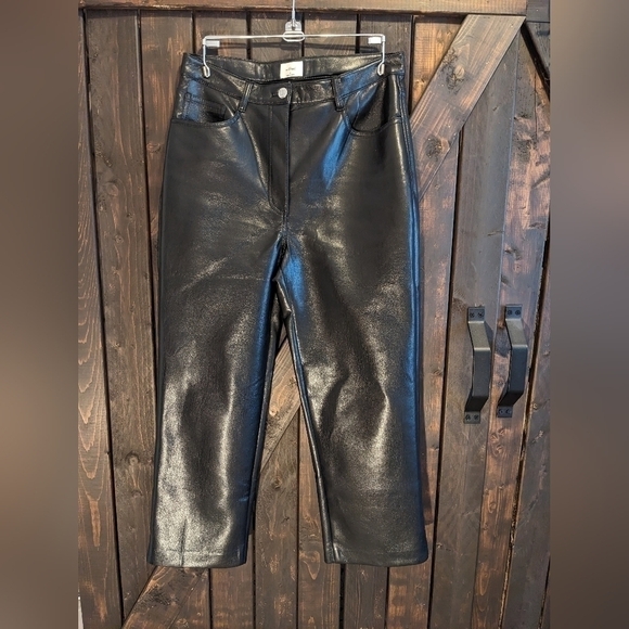 Wilfred leather look cropped pants. Size 8 - Picture 1 of 9